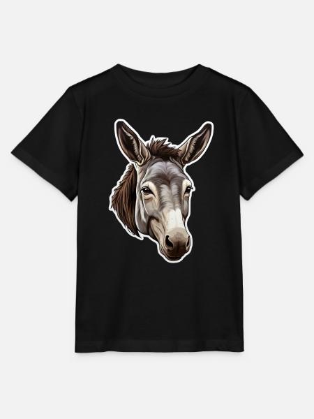 Eselkopf - Stanley/Stella Kinder T-Shirt MINI CREATOR  - Schwarz