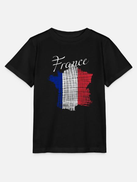 Frankreich France - Stanley/Stella Kinder T-Shirt MINI CREATOR  - Schwarz