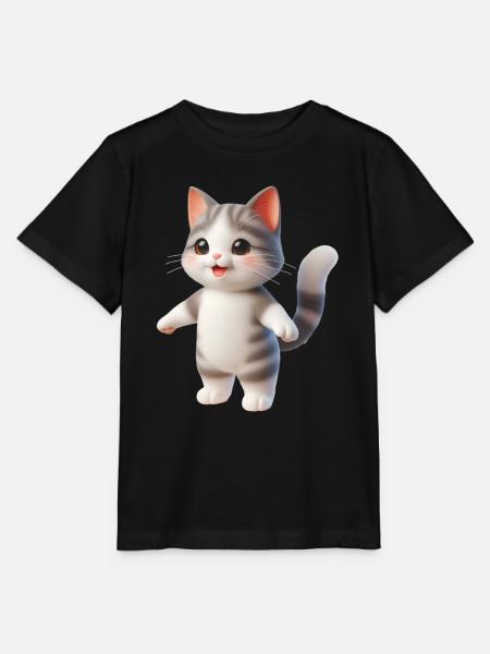 Katze 3 - Stanley/Stella Kinder T-Shirt MINI CREATOR - Schwarz