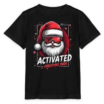 Weihnachtsmann mit Skibrille - Christmas Mode - Stanley/Stella Kinder T-Shirt MINI CREATOR  - Schwarz - Vorne - Mikhail (115cm)