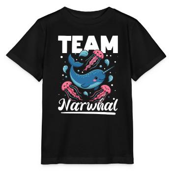 Narval Chibi Kawaii - T-shirt bio MINI CREATOR Stanley/Stella Enfant - noir - Devant - Mikhail (115cm)