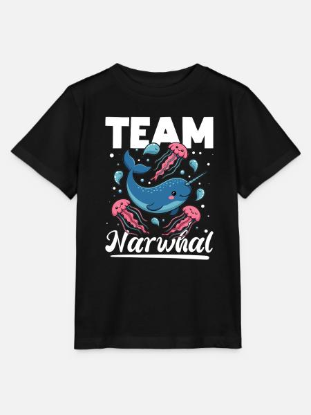 Narwhal Chibi Kawaii - Stanley/Stella Kinder T-Shirt MINI CREATOR - Schwarz