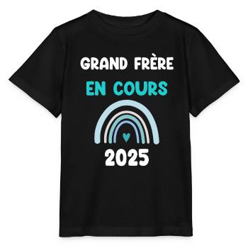 2025 grand frère en cours annonce grossesse - T-shirt bio MINI CREATOR Stanley/Stella Enfant - noir - Devant - Mikhail (115cm)