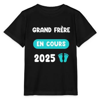 en cours 2025 grand frère annonce grossesse - T-shirt bio MINI CREATOR Stanley/Stella Enfant - noir - Devant - Mikhail (115cm)