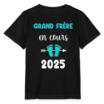 en cours grand frère 2025 annonce grossesse - T-shirt bio MINI CREATOR Stanley/Stella Enfant - noir - Devant - Mikhail (115cm)