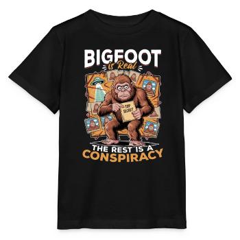 Bigfoot Sasquatch - Stanley/Stella Kinder T-Shirt MINI CREATOR  - Schwarz - Vorne - Mikhail (115cm)