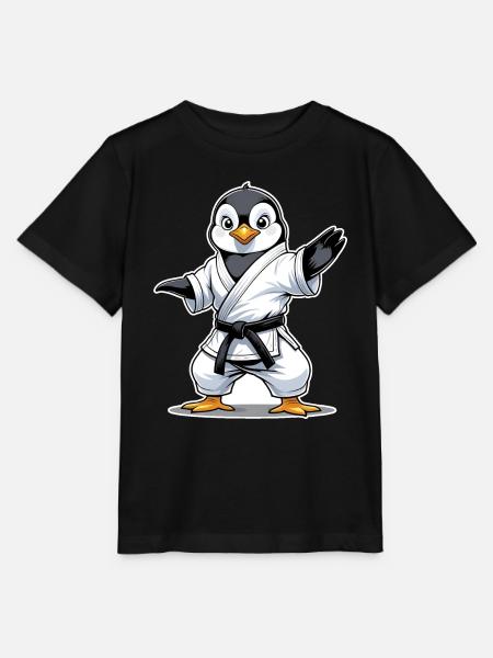 Kampfsport Pinguin- Karate, Kung Fu, Judo - Stanley/Stella Kinder T-Shirt MINI CREATOR  - Schwarz