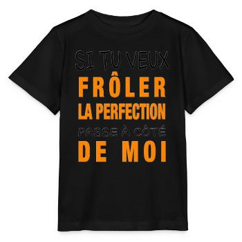 frôler la perfection - T-shirt bio MINI CREATOR Stanley/Stella Enfant - noir - Devant - Mikhail (115cm)