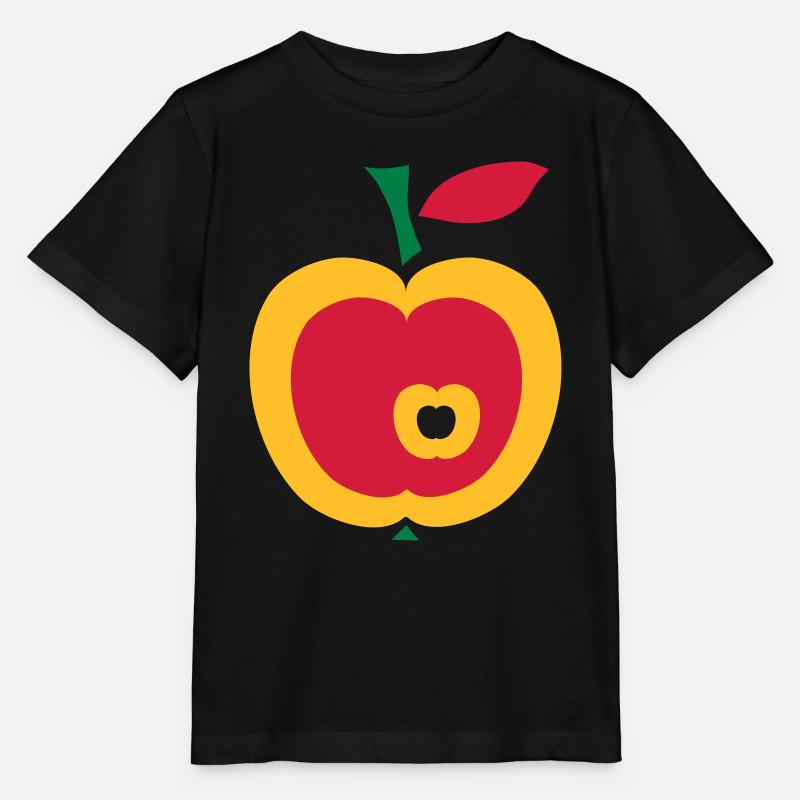 rétro pomme - T-shirt bio MINI CREATOR Stanley/Stella Enfant - noir