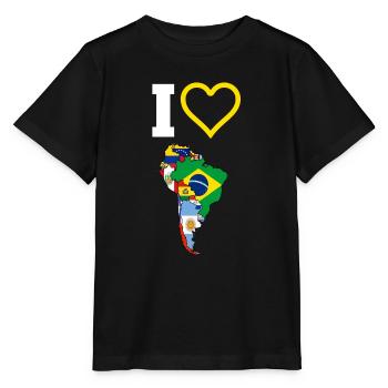 The Love Of South America - Stanley/Stella MINI CREATOR Kids’ T-Shirt - black - Front - Mikhail (115cm)
