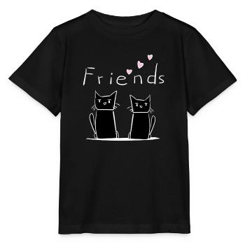 Amis Ami Amitié Chats Chat - T-shirt bio MINI CREATOR Stanley/Stella Enfant - noir - Devant - Mikhail (115cm)