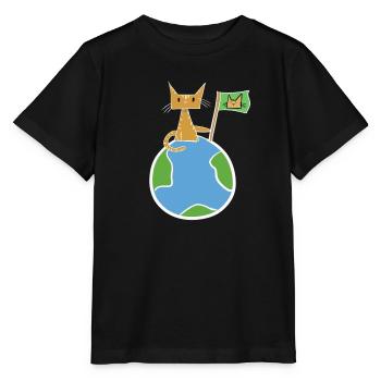 sauver le symbole de la planète Terre - T-shirt bio MINI CREATOR Stanley/Stella Enfant - noir - Devant - Mikhail (115cm)