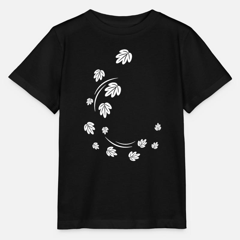 Herbstblätter im Wind - Stanley/Stella Kinder T-Shirt MINI CREATOR  - Schwarz
