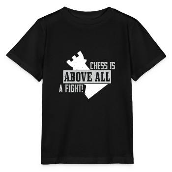 Schach ist vor allem ein Kampf! - Stanley/Stella Kinder T-Shirt MINI CREATOR  - Schwarz - Vorne - Mikhail (115cm)
