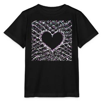 Points Motif Cross Heart Love Shape - T-shirt bio MINI CREATOR Stanley/Stella Enfant - noir - Devant - Mikhail (115cm)