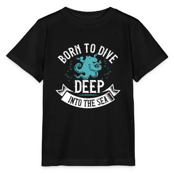 Né pour plonger profondément dans la mer - T-shirt bio MINI CREATOR Stanley/Stella Enfant - noir - Devant - Mikhail (115cm)