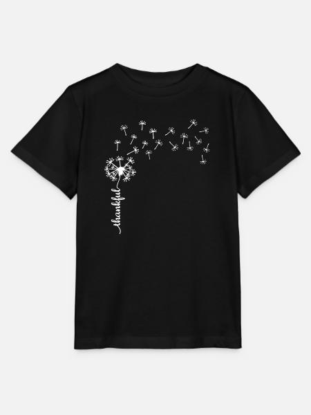 Dankbares Löwenzahn-Design - Stanley/Stella Kinder T-Shirt MINI CREATOR  - Schwarz