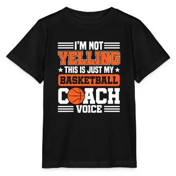 Ich schreie nicht, das ist nur mein Basketballtrainer - Stanley/Stella Kinder T-Shirt MINI CREATOR  - Schwarz - Vorne - Mikhail (115cm)