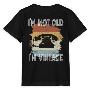 Je ne suis pas vieux, je suis VINTAGE - T-shirt bio MINI CREATOR Stanley/Stella Enfant - noir - Devant - Mikhail (115cm)