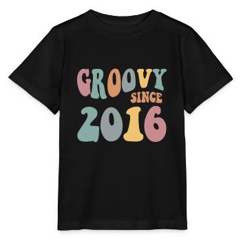 mb Groovy seit 2016 Retro Hippie Blume 6. - Stanley/Stella Kinder T-Shirt MINI CREATOR  - Schwarz - Vorne - Mikhail (115cm)