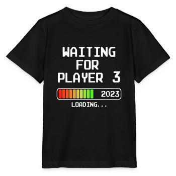 Waiting For Player 3 2023 Waiting Papa Loading - Stanley/Stella MINI CREATOR Kids’ T-Shirt - black - Front - Mikhail (115cm)