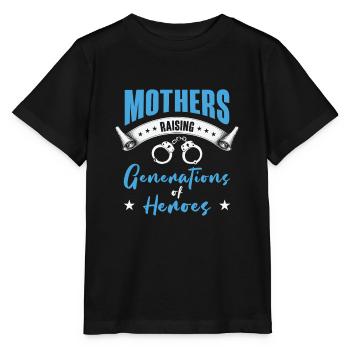 Polizei Muttertag Cop Officer Strafverfolgung - Stanley/Stella Kinder T-Shirt MINI CREATOR  - Schwarz - Vorne - Mikhail (115cm)