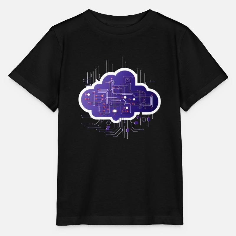 Cloud Computing Computer Electronics Circuit - Stanley/Stella MINI CREATOR Kids’ T-Shirt - black