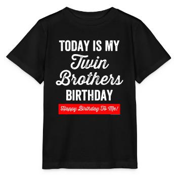Twin Brother Cadeau Jumeaux Anniversaire Funny Twin - T-shirt bio MINI CREATOR Stanley/Stella Enfant - noir - Devant - Mikhail (115cm)