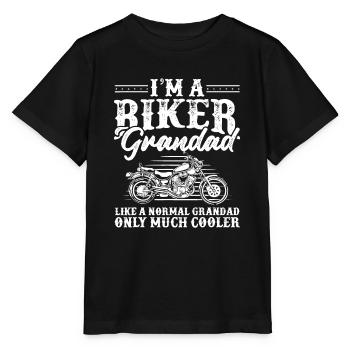 Mens I'm a Biker Grandad Motorcycle Rider Grandad - Stanley/Stella MINI CREATOR Kids’ T-Shirt - black - Front - Mikhail (115cm)