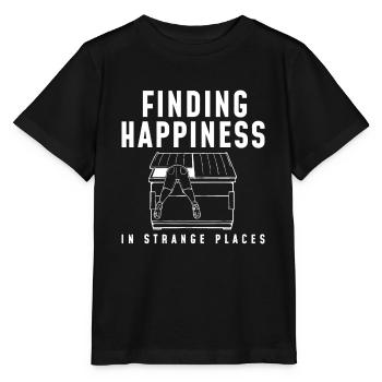 Happiness Lustiges Müllcontainer-Tauchen - Stanley/Stella Kinder T-Shirt MINI CREATOR  - Schwarz - Vorne - Mikhail (115cm)