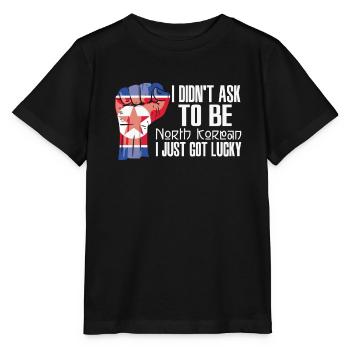 Nordkoreanischer Stolz Nordkoreanische Flagge - Stanley/Stella Kinder T-Shirt MINI CREATOR  - Schwarz - Vorne - Mikhail (115cm)