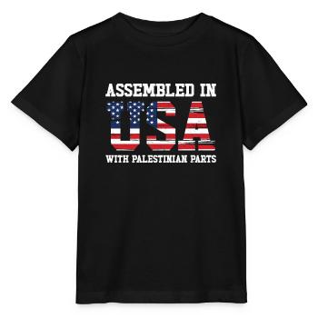 Patriote américain palestinien États-Unis - T-shirt bio MINI CREATOR Stanley/Stella Enfant - noir - Devant - Mikhail (115cm)