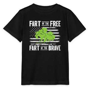 Fart Farting Crop Duster Dad Humor - Stanley/Stella MINI CREATOR Kids’ T-Shirt - black - Front - Mikhail (115cm)
