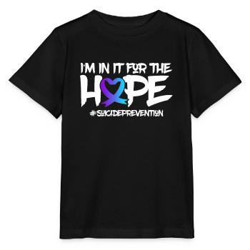 Mental Health Support Product Suicide Prevention - Stanley/Stella MINI CREATOR Kids’ T-Shirt - black - Front - Mikhail (115cm)