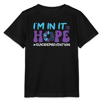 Mental Health Support Product Suicide Prevention - Stanley/Stella MINI CREATOR Kids’ T-Shirt - black - Front - Mikhail (115cm)