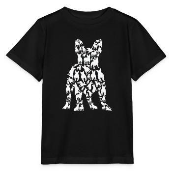 Französische Bulldogge Hund Französische - Stanley/Stella Kinder T-Shirt MINI CREATOR  - Schwarz - Vorne - Mikhail (115cm)