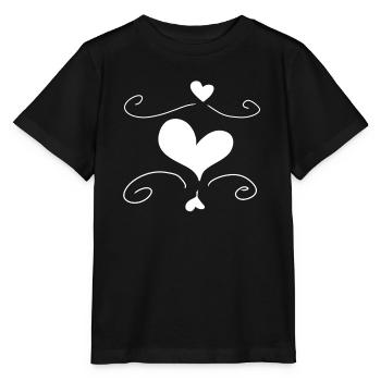 Coeur Amour Symbole Forme - T-shirt bio MINI CREATOR Stanley/Stella Enfant - noir - Devant - Mikhail (115cm)