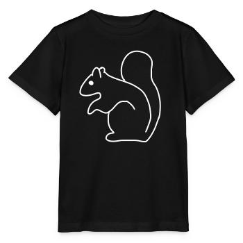 Écureuil Animaux Animal Symbole Animal Amour - T-shirt bio MINI CREATOR Stanley/Stella Enfant - noir - Devant - Mikhail (115cm)