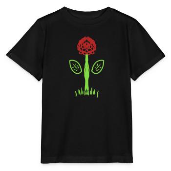 Fleur, Rose, Symbole, Forme, Plante - T-shirt bio MINI CREATOR Stanley/Stella Enfant - noir - Devant - Mikhail (115cm)