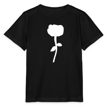Plante Fleur Rose Symbole Forme - T-shirt bio MINI CREATOR Stanley/Stella Enfant - noir - Devant - Mikhail (115cm)
