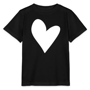 herz symbol form liebe - Stanley/Stella Kinder T-Shirt MINI CREATOR  - Schwarz - Vorne - Mikhail (115cm)
