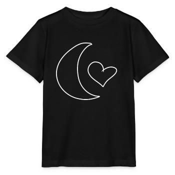 mond symbol Form herz - Stanley/Stella Kinder T-Shirt MINI CREATOR  - Schwarz - Vorne - Mikhail (115cm)