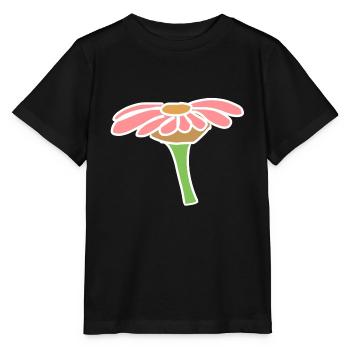 Page d’icône de fleur plante rose - T-shirt bio MINI CREATOR Stanley/Stella Enfant - noir - Devant - Mikhail (115cm)