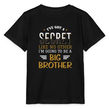 Ich werde ein großer Bruder Geburt T-Shirt - Stanley/Stella Kinder T-Shirt MINI CREATOR  - Schwarz - Vorne - Mikhail (115cm)
