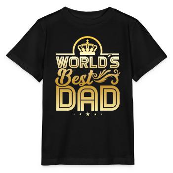 Bester Vater der Welt - Stanley/Stella Kinder T-Shirt MINI CREATOR  - Schwarz - Vorne - Mikhail (115cm)