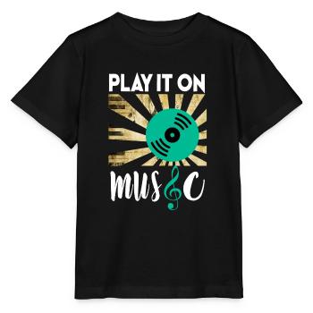 T-shirt il jeu avec de la musique ! - T-shirt bio MINI CREATOR Stanley/Stella Enfant - noir - Devant - Mikhail (115cm)