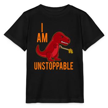 T-Rex Je ne m'arrête pas Drôle - T-shirt bio MINI CREATOR Stanley/Stella Enfant - noir - Devant - Mikhail (115cm)