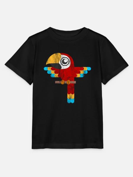 Papagei Shirt Geschenk Tropischer Vogel T-Shirt - Stanley/Stella Kinder T-Shirt MINI CREATOR  - Schwarz
