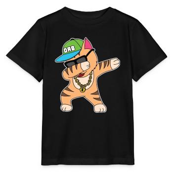 Cat banana kitten meow kitty cat cat lady - Stanley/Stella MINI CREATOR Kids’ T-Shirt - black - Front - Mikhail (115cm)