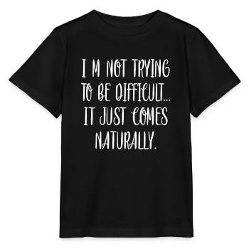 Spruch Sarkasmus - Stanley/Stella Kinder T-Shirt MINI CREATOR  - Schwarz - Vorne - Mikhail (115cm)